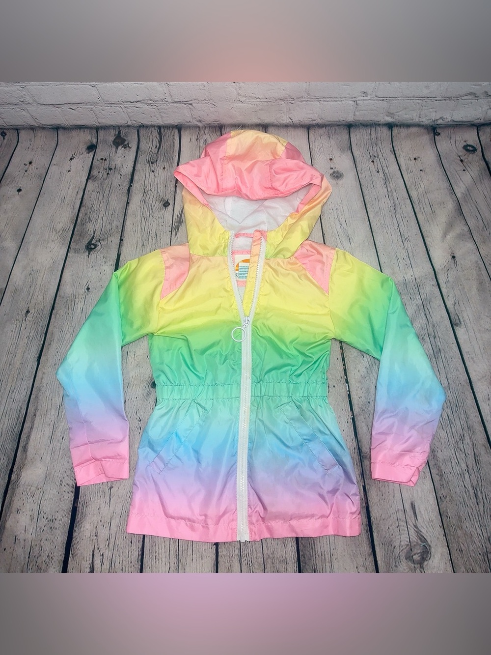 C&C California Girl Rainbow Rain Jacket